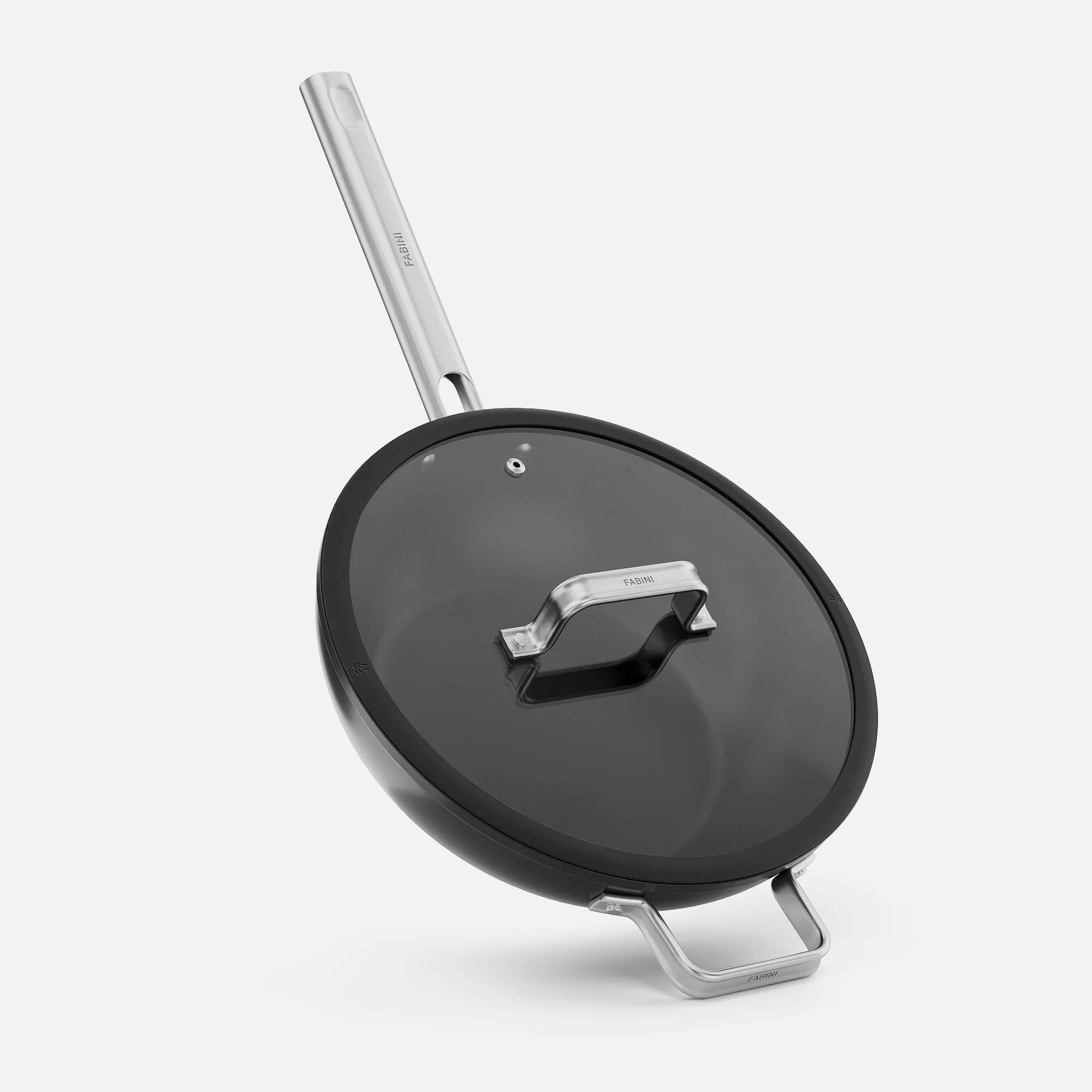 Panvica wok Meda 5.0 Standard, ø 28 cm - Nepriľnavá panvica s keramickým povrchom s pokrievkou, čierna