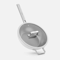 Panvica wok Meda 5.0 Standard, ø 28 cm - Nepriľnavá panvica s keramickým povrchom s pokrievkou, krémová