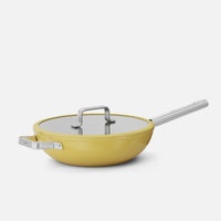 Panvica wok Meda 5.0 Standard, ø 28 cm - Nepriľnavá panvica s keramickým povrchom s pokrievkou, žltá