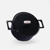 Kastról Mattia 3.0 Standard, ø 26 cm (5,5 l) - Smaltovaný liatinový kastról s pokrievkou, lesklý čierny