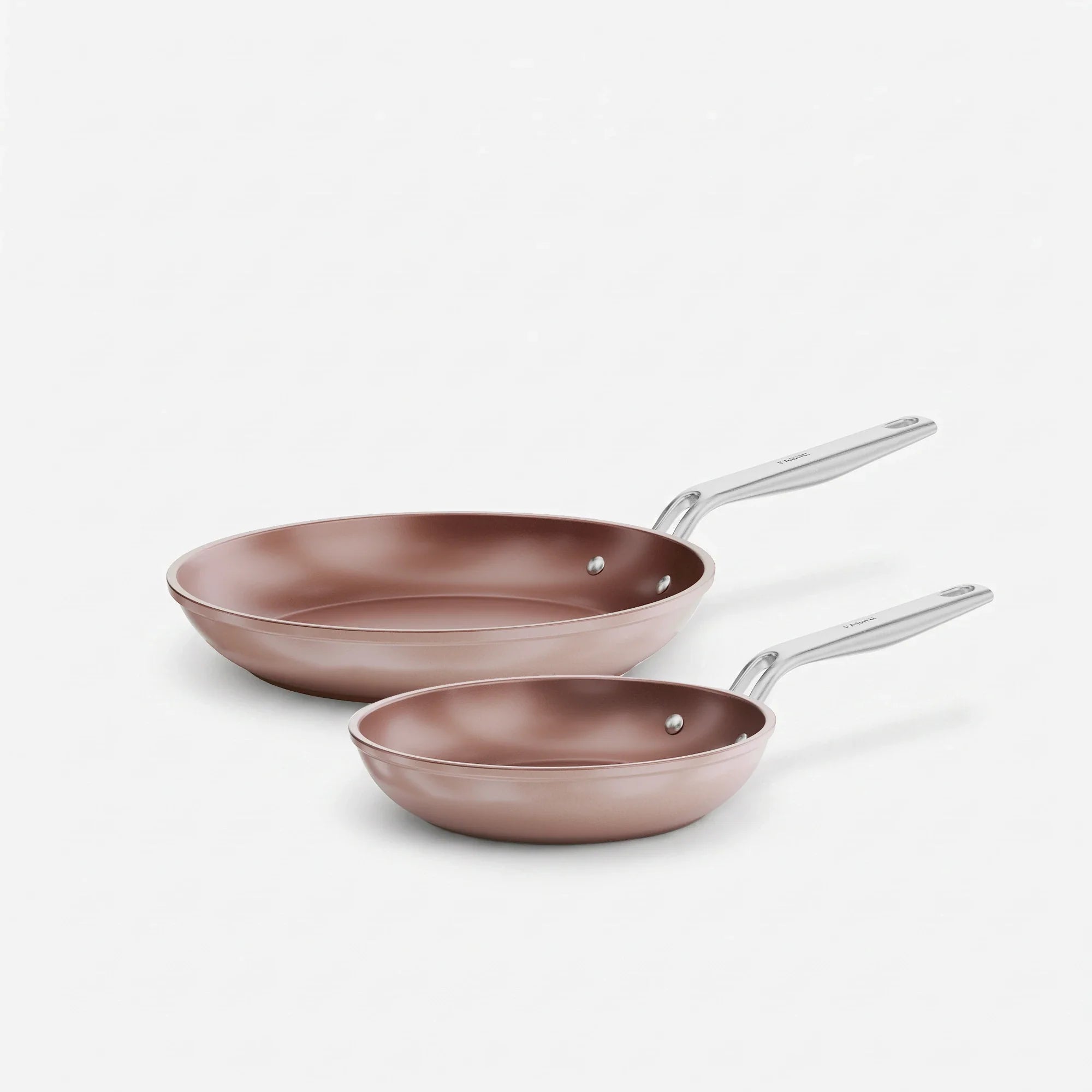 Sada panvíc Meda 5.0 Pro, ø 20 cm + ø 26 cm, 2 diely - Nepriľnavé panvice s keramickým povrchom, broskyňovoružové