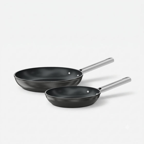 Sada panvíc Meda 5.0 Standard, ø 20 cm + ø 26 cm, 2 diely - Nepriľnavé panvice s keramickým povrchom, čierne