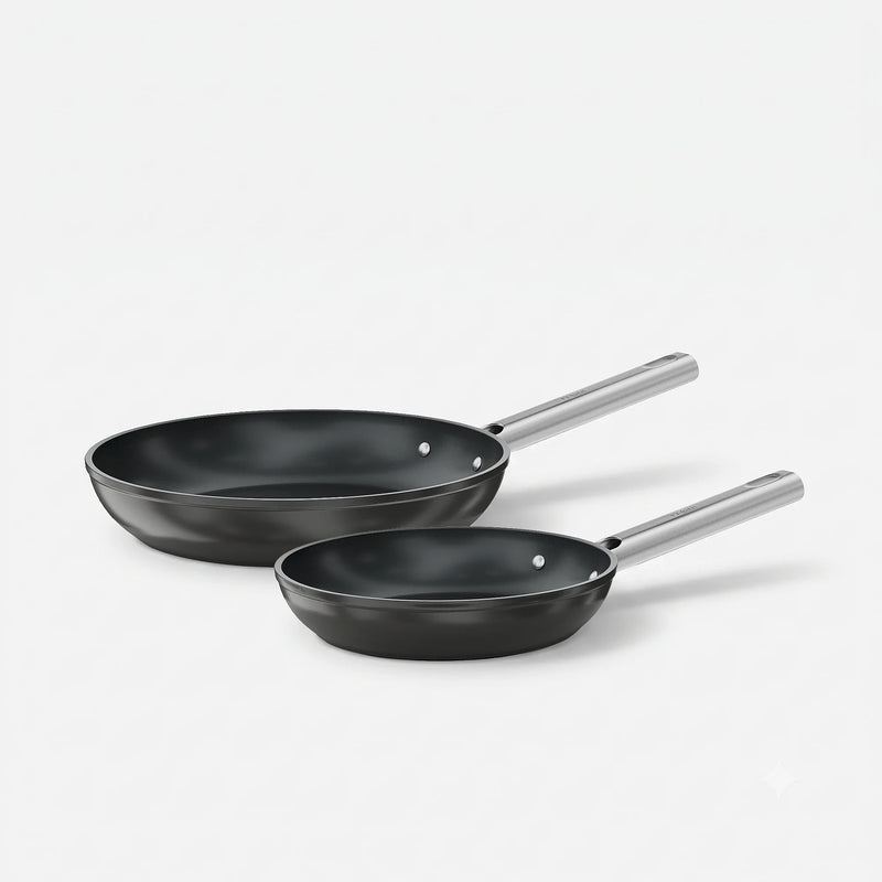 Sada panvíc Meda 5.0 Standard, ø 20 cm + ø 26 cm, 2 diely - Nepriľnavé panvice s keramickým povrchom, čierne