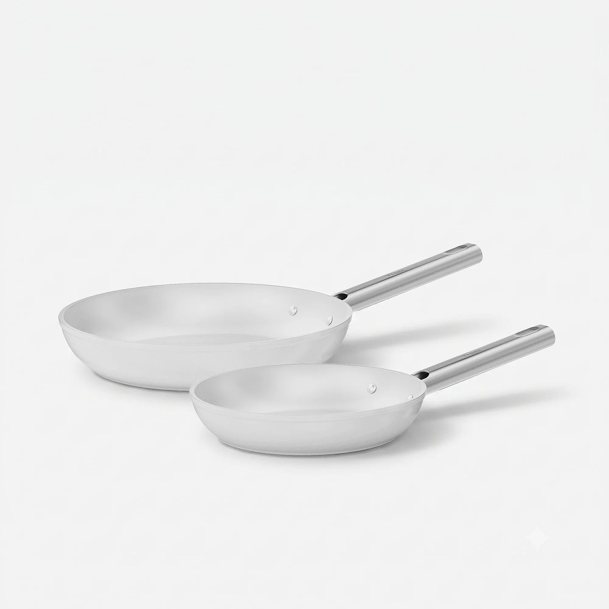 Sada panvíc Meda 5.0 Standard, ø 20 cm + ø 26 cm, 2 diely - Nepriľnavé panvice s keramickým povrchom, krémové