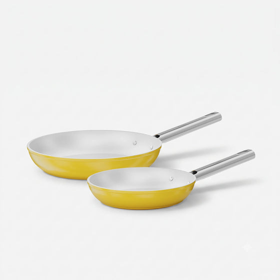 Sada panvíc Meda 5.0 Standard, ø 20 cm + ø 26 cm, 2 diely - Nepriľnavé panvice s keramickým povrchom, žlté