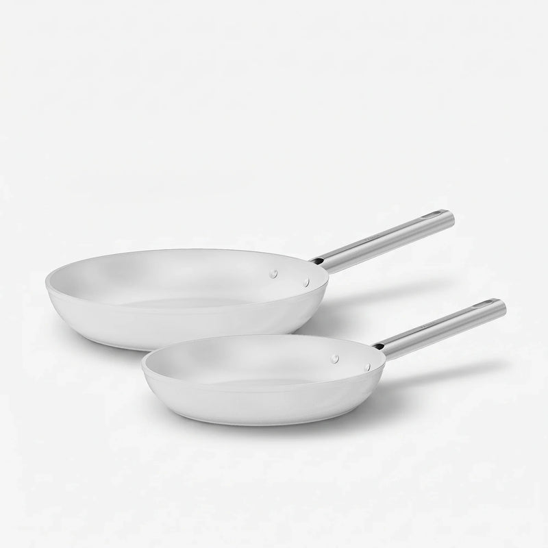 Sada panvíc Meda 5.0 Standard, ø 24 cm + ø 28 cm, 2 diely - Nepriľnavé panvice s keramickým povrchom, krémové