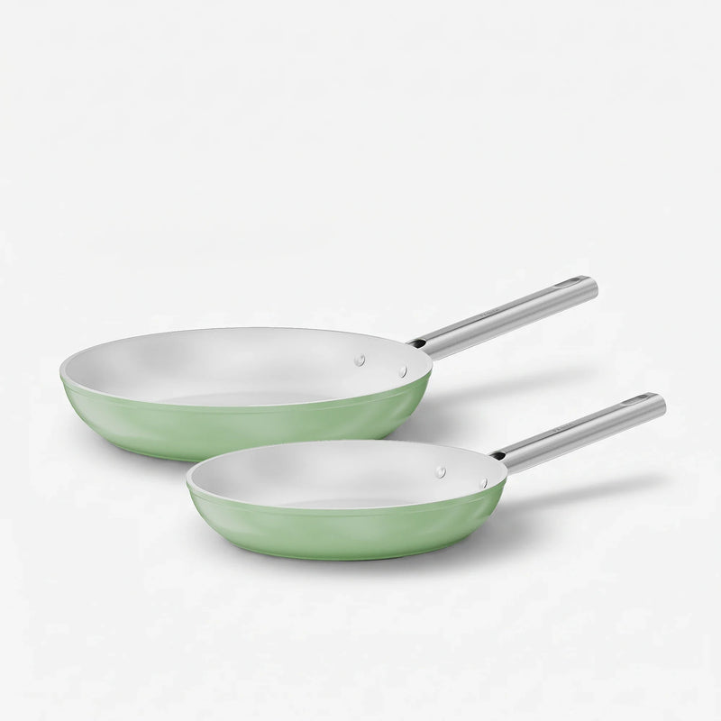Sada panvíc Meda 5.0 Standard, ø 24 cm + ø 28 cm, 2 diely - Nepriľnavé panvice s keramickým povrchom, šalviovo zelené