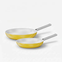 Sada panvíc Meda 5.0 Standard, ø 24 cm + ø 28 cm, 2 diely - Nepriľnavé panvice s keramickým povrchom, žlté