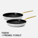 Sada panvíc FABINI & Forejt, ø 26 cm + ø 30 cm, 2 diely - Nepriľnavé nerezové beznitové panvice s keramickým povrchom z viacvrstvovej nerezovej ocele