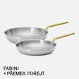 Sada panvíc FABINI & Forejt, ø 26 cm + ø 30 cm, 2 diely - Nerezové beznitové panvice z viacvrstvovej nerezovej ocele