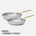 Sada panvíc FABINI & Forejt, ø 26 cm + ø 30 cm, 2 diely - Nerezové beznitové panvice z viacvrstvovej nerezovej ocele