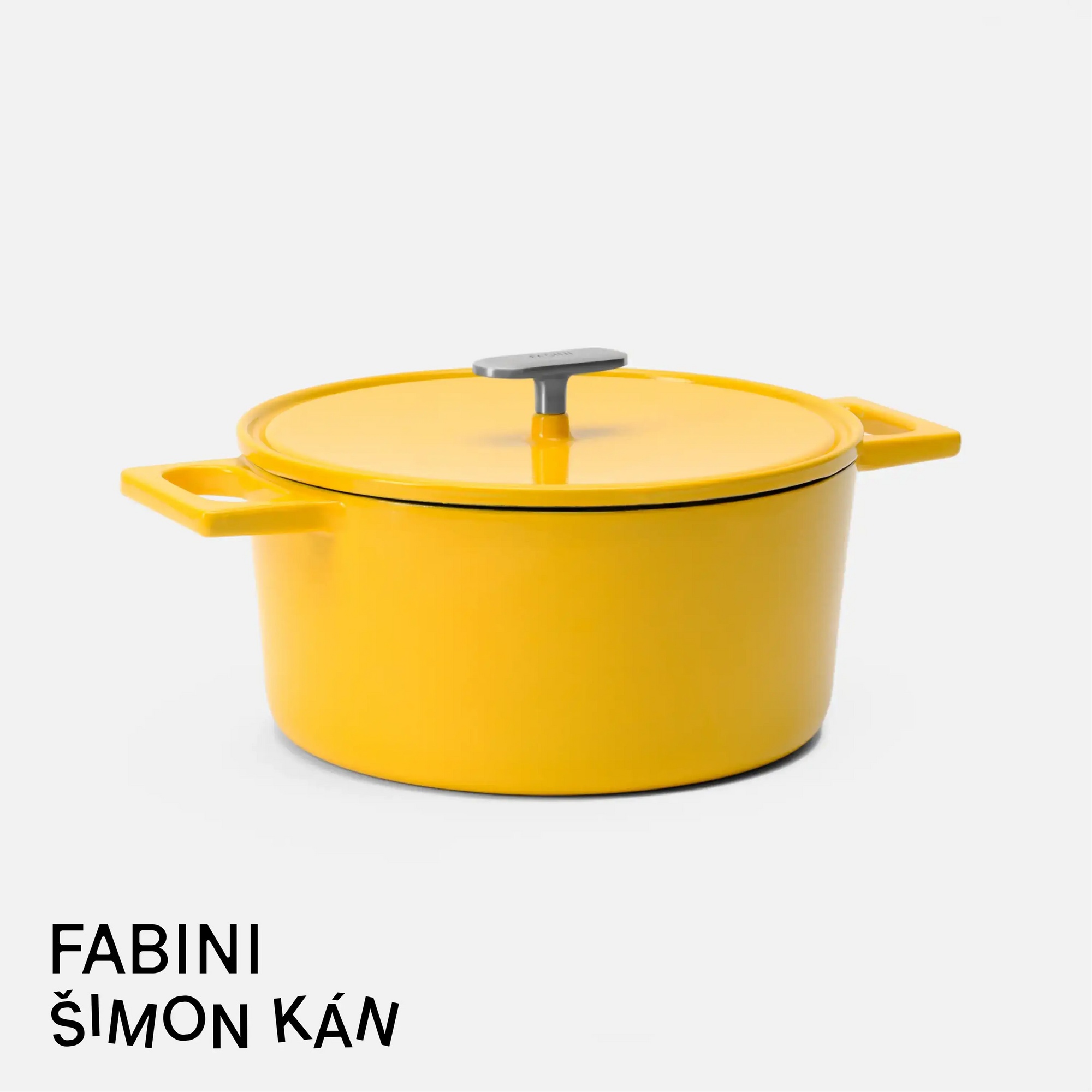 Kastról FABINI & Šimon Kán, ø 26 cm (5,5 l) - Smaltovaný liatinový kastról s pokrievkou, žltý