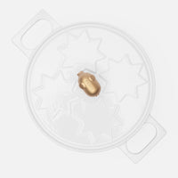 Vianočný kastról Mattia 3.0 Standard, ø 26 cm (5,5 l) - Smaltovaný liatinový kastról s pokrievkou, biely
