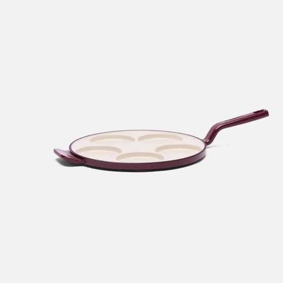Vianočná panvica na lievance Mattia 3.0 Standard, ø 26 cm - Smaltovaná liatinová panvica na 5 lievancov, vínová