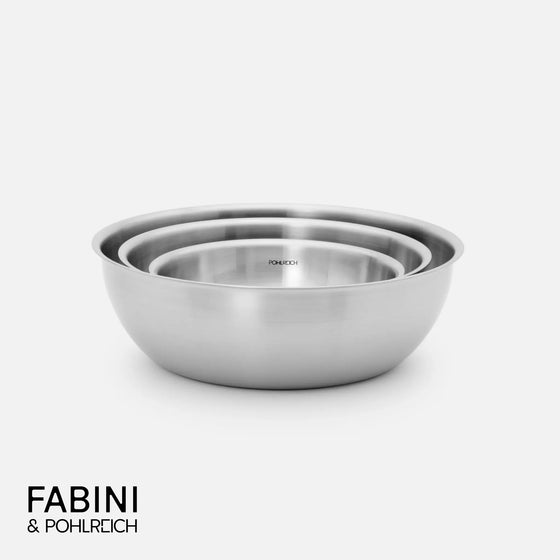Sada nízkych mís FABINI & Pohlreich, 3 diely - Nerezové misy
